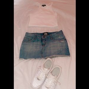 Vans blue mini skirt